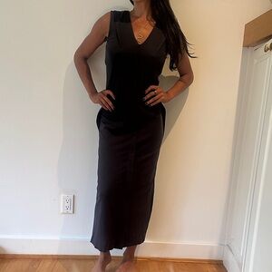 COS Black Maxi Dress with V-Neck